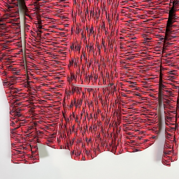 Athleta Pink Multicolor Long Sleeve Activewear Half Zip Top Women Size Medium - Picture 5 of 8